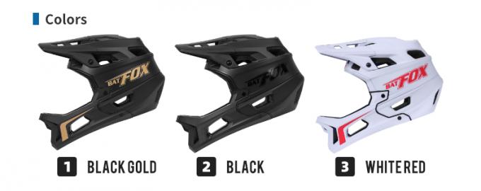 大人のBMX フルフェイスヘルメット ダウンヒルオフロード 統合シェル PC+インナーEPSと25の風口 白赤 2