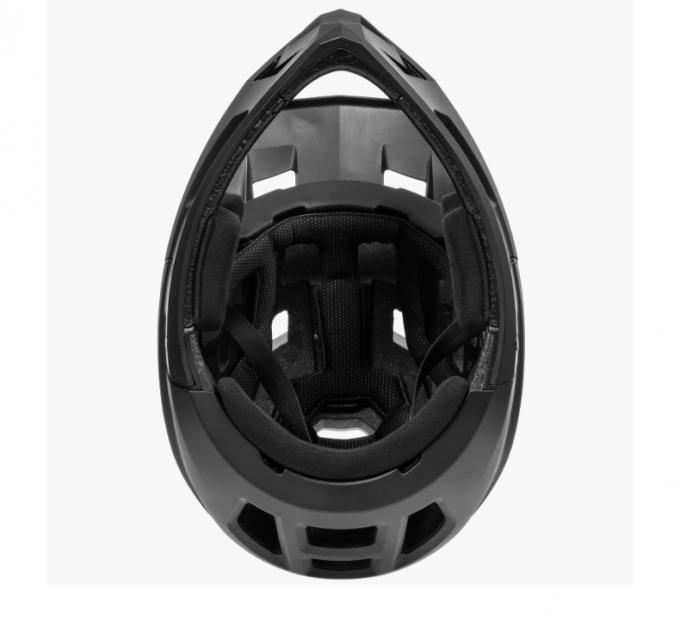 成人BMX フルヘルメット ダウンヒルオフロード 統合 アンチドロップ アンチグレー帽 縁 フルフェイスヘルメット 黒 8