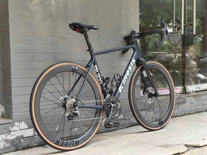自転車部品 700x32c アルミ ロード自転車フレーム 大きい直線管ヘッドチューブ ピンクブルー 10